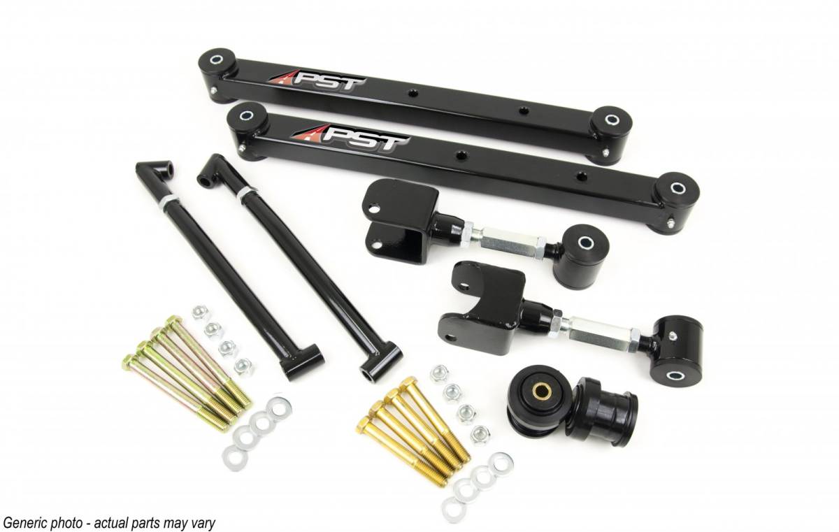 Suspension Trailing Arm Kit - TAKGBR021-B - 1978-88 GM A/G Body Adjustable Boxed Trailing Arm Kit (Black) - Kanter Auto