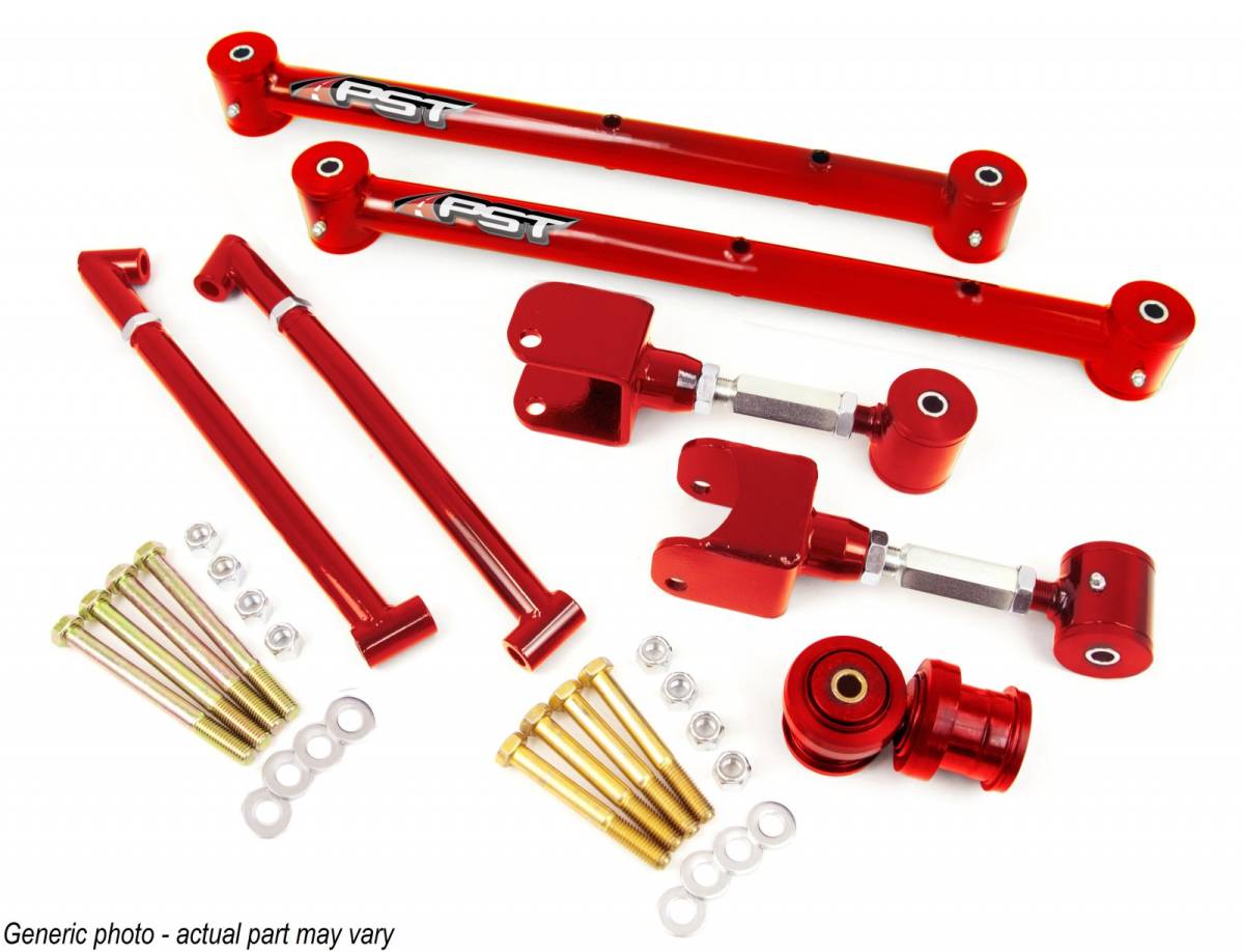 Suspension Trailing Arm Kit - TAKABR823-R - 1968-72 GM A Body Adjustable Tubular Trailing Arm Kit (Red) - Kanter Auto
