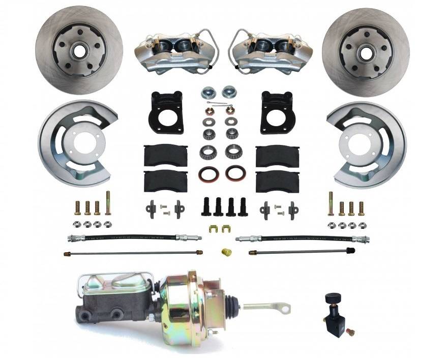 Brake Conversion Kit - DBK1P405 - 1964-66 Ford Mustang Leed Brakes Front Disc Brake Conv (power; plain rotors) - Kanter Auto
