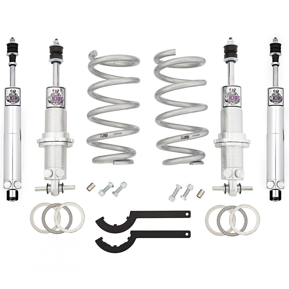 Suspension Shock Absorber Set - VTW309-450R - Viking Voyager Front Coil-Over/Rear Smooth Body Shocks 1970-81 GM F Body (SB)