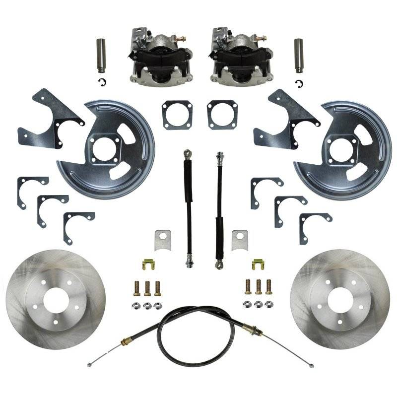 Brake Conversion Kit - DBKRC1002 - 1967-69 GM F Body Leed Brakes Rear Disc Brake Kit (plain rotors; staggered) - Kanter Auto