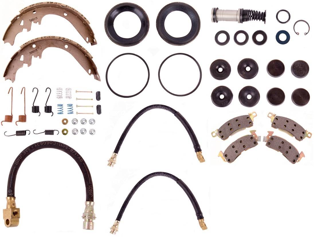 Disc Brake Pad and Rotor / Drum Brake Shoe and Drum Kit - BOKBUI711 - 1971-72 Buick Full Size Standard Brake Rebuild Kit (disc/drum; Bendix power) - Kanter Auto