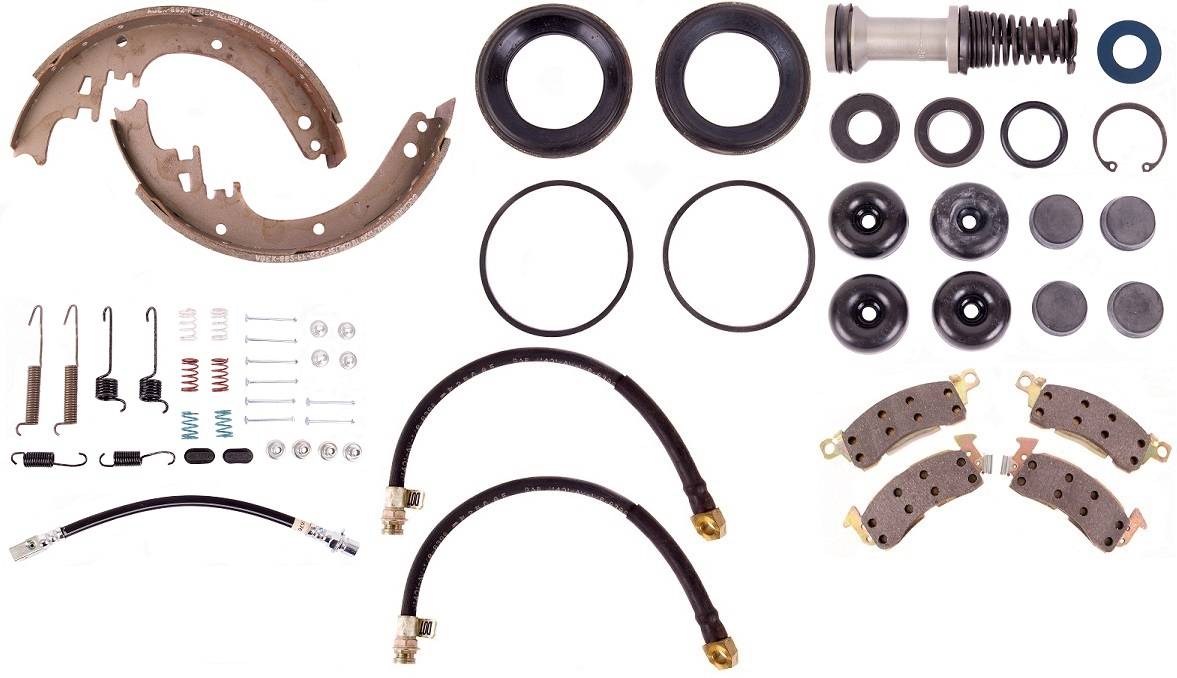 Disc Brake Pad and Rotor / Drum Brake Shoe and Drum Kit - BOKBUI751 - 1975 Buick Estate Wagon Standard Brake Rebuild Kit (disc/drum; Bendix power) - Kanter Auto