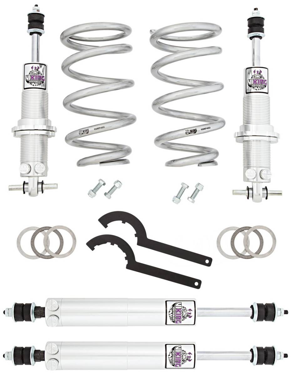 Suspension Shock Absorber Set - VTW247-650R - Viking® Warrior Front Coil-Over/Rear Shocks 1957-59 Ford Full Size (BB)