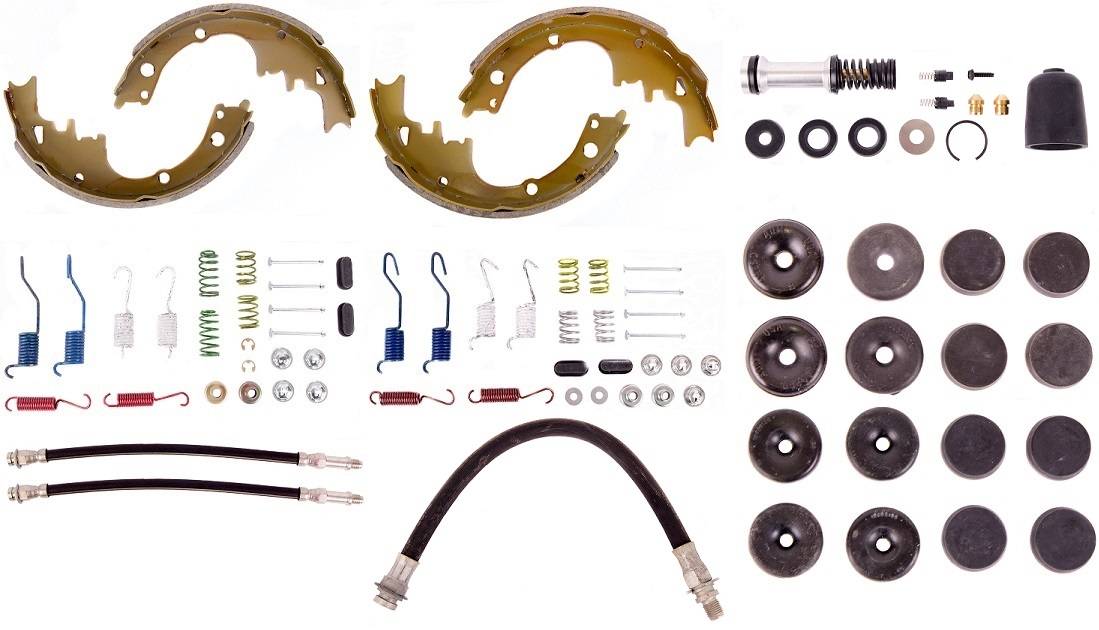 Disc Brake Pad and Rotor / Drum Brake Shoe and Drum Kit - BOKCHE673 - 1967 Chevrolet Chevy II, Nova Standard Brake Rebuild Kit - Kanter Auto