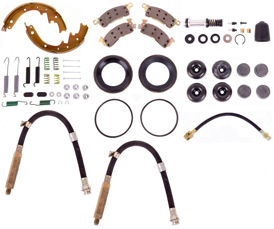 Disc Brake Pad and Rotor / Drum Brake Shoe and Drum Kit - BOKCHE697 - 1969 Chevrolet Full Size Standard Brake Rebuild Kit (manual disc) - Kanter Auto