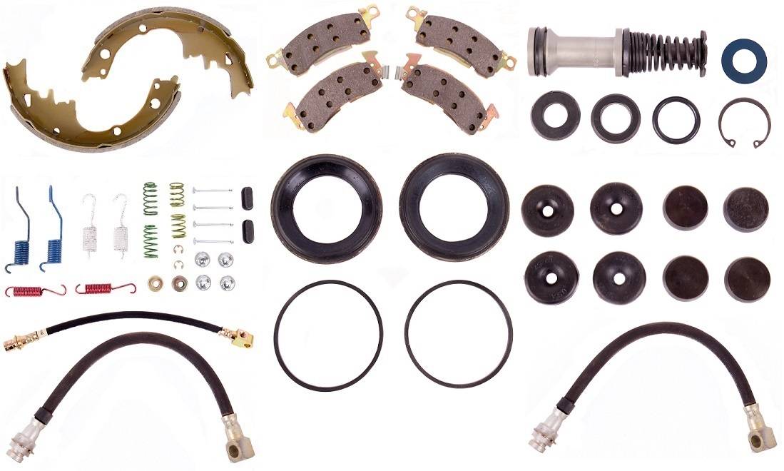 Disc Brake Pad and Rotor / Drum Brake Shoe and Drum Kit - BOKCHE706 - 1971-72 Chevrolet, GMC A Body Standard Brake Rebuild Kit (Bendix power disc) - Kanter Auto