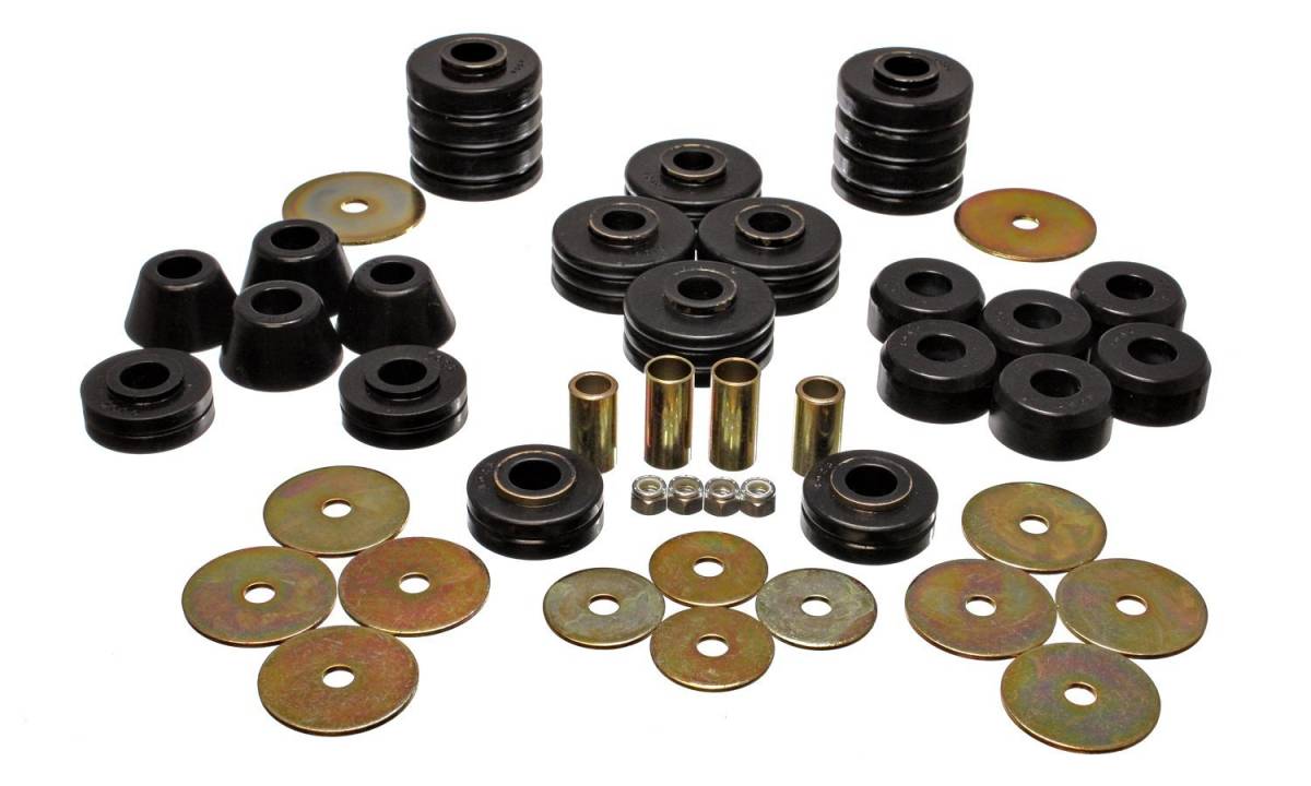 Body Mount Bushing Kit - POLY34105 - 1973-77 Chevy Blazer, GMC Jimmy PolygraphiteÂ® Body Mount Set (4WD) - Kanter Auto