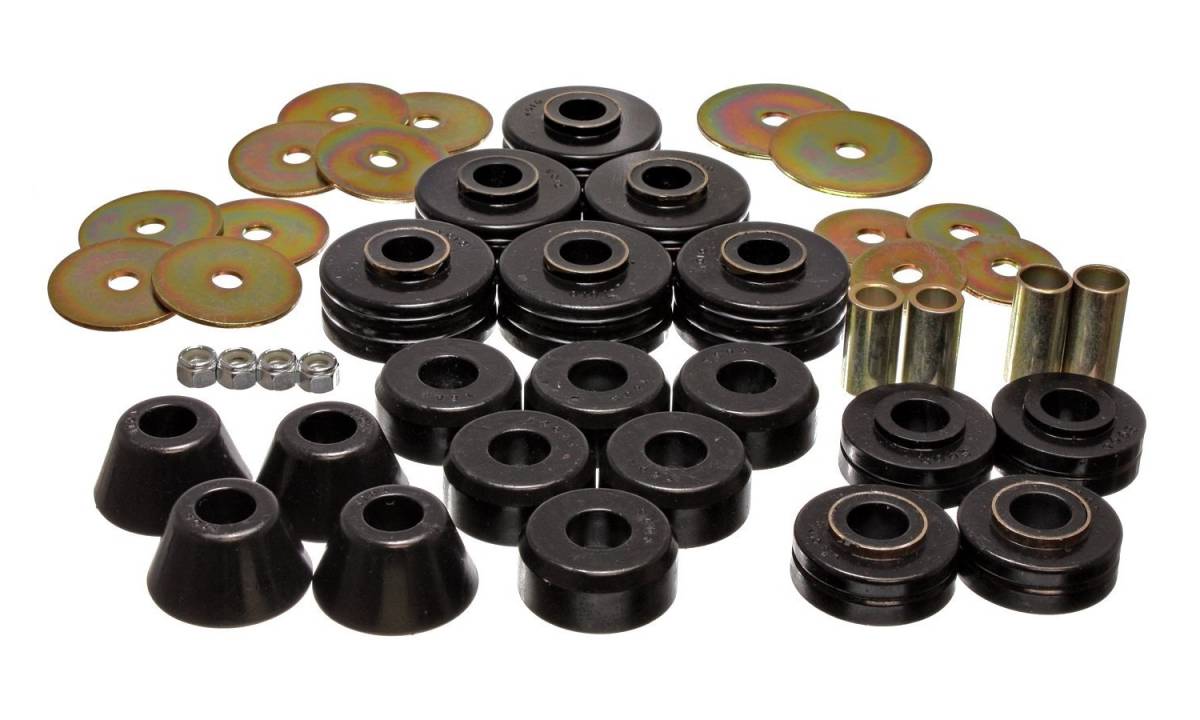 Body Mount Bushing Kit - POLY34104 - 1978-80 Chevy Blazer, GMC Jimmy PolygraphiteÂ® Body Mount Set (4WD) - Kanter Auto