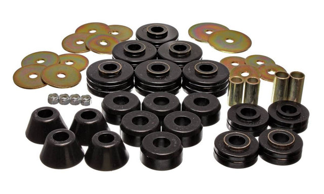 Body Mount Bushing Kit - POLY34104 - 1978-80 Chevy Blazer, GMC Jimmy PolygraphiteÂ® Body Mount Set (4WD) - Kanter Auto