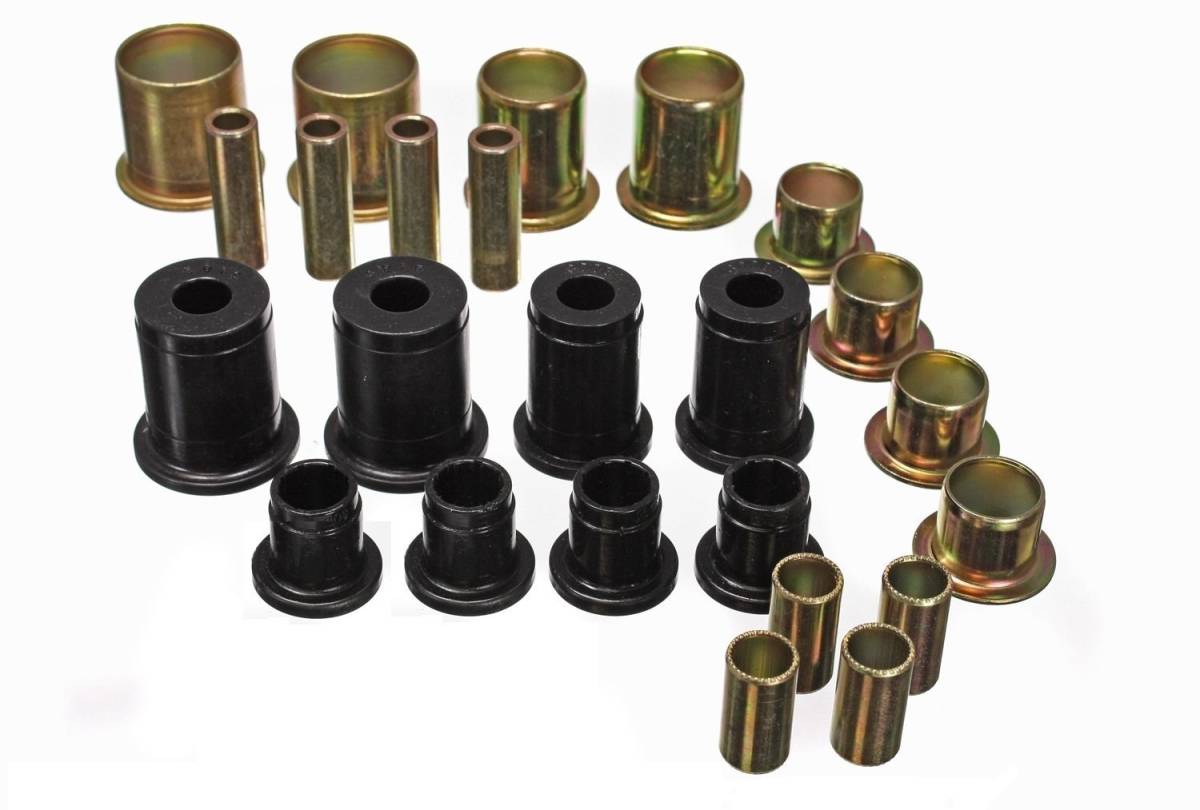 Suspension Control Arm Bushing - POLY33117 - 64-66 Chevy/Pontiac/65 Oldsmobile A Body Polygraphite Front Control Arm Bushings - Kanter Auto