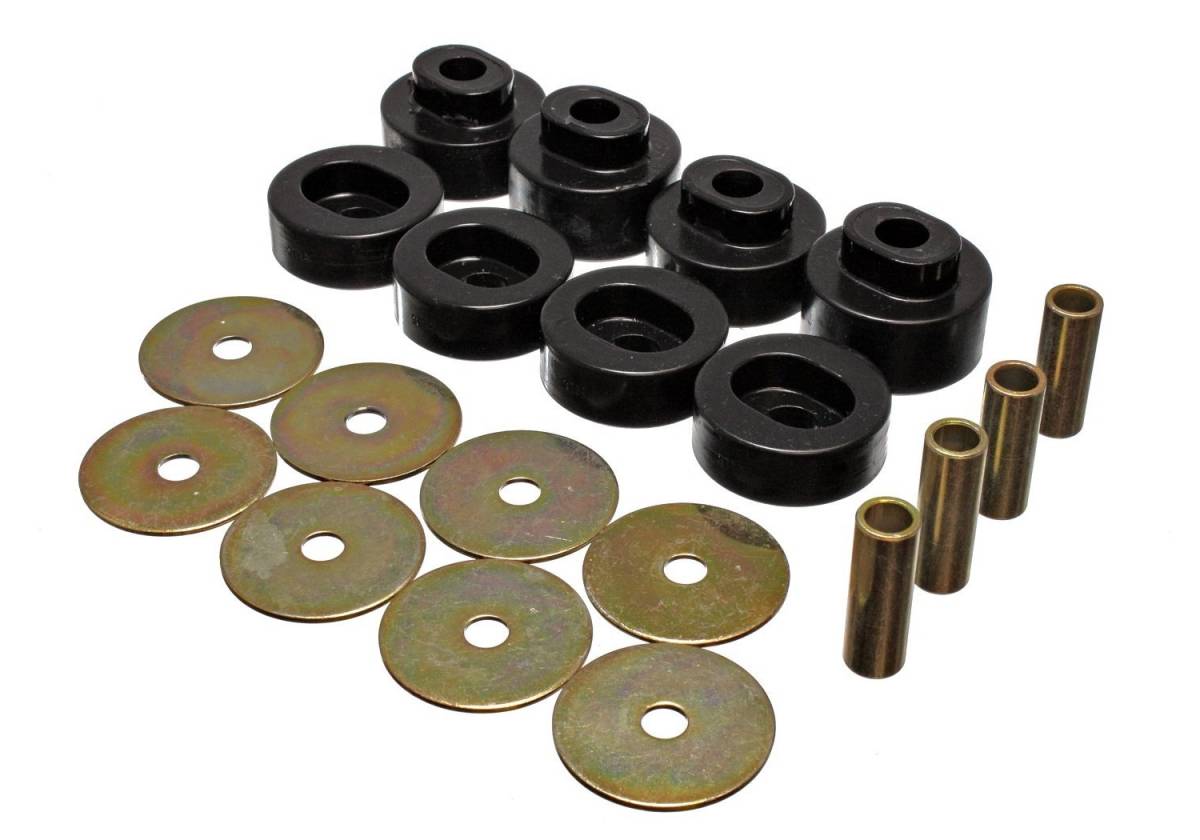 Body Mount Bushing Kit - POLY54111 - 1973-79 Mopar B Body PolygraphiteÂ® Body Mount Set - Kanter Auto