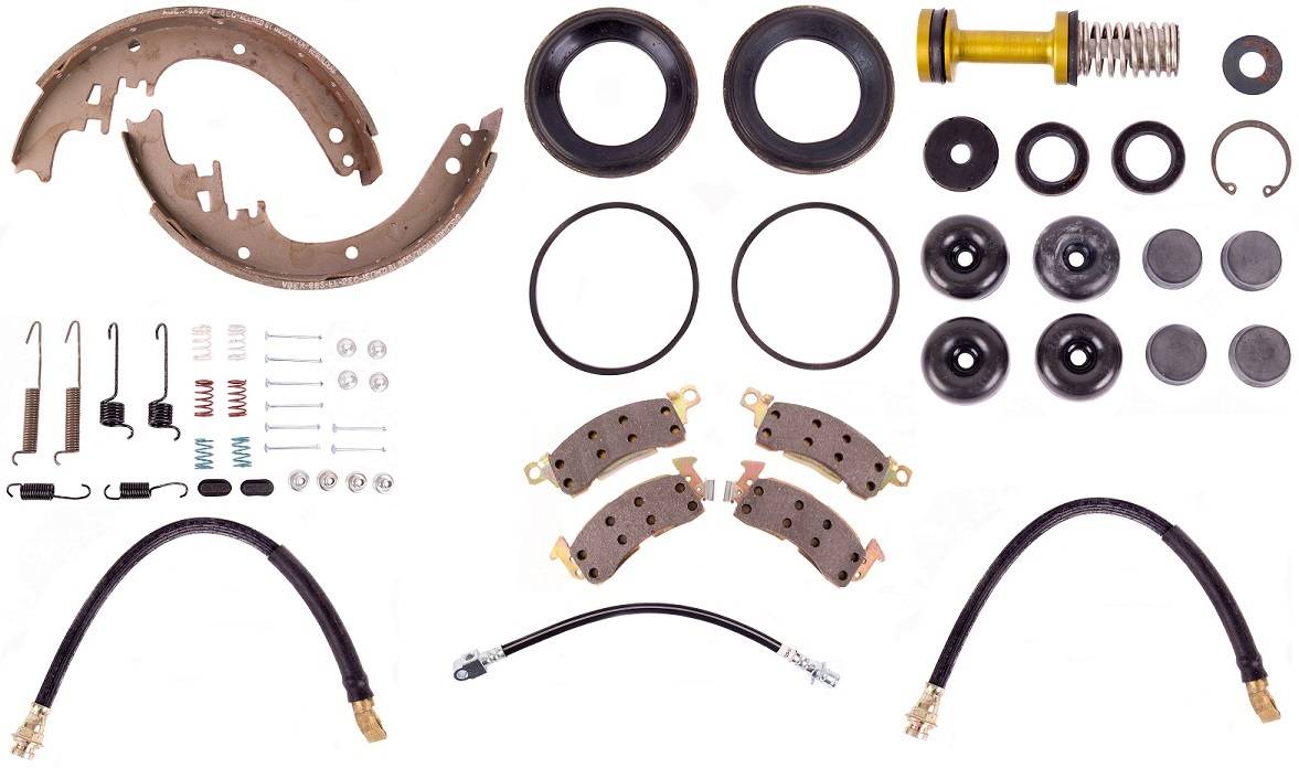 Disc Brake Pad and Rotor / Drum Brake Shoe and Drum Kit - BOKBUI712 - 71-73 Buick Estate Wagon/Police Brake Rebuild Kit (disc/drum; Delco power) - Kanter Auto