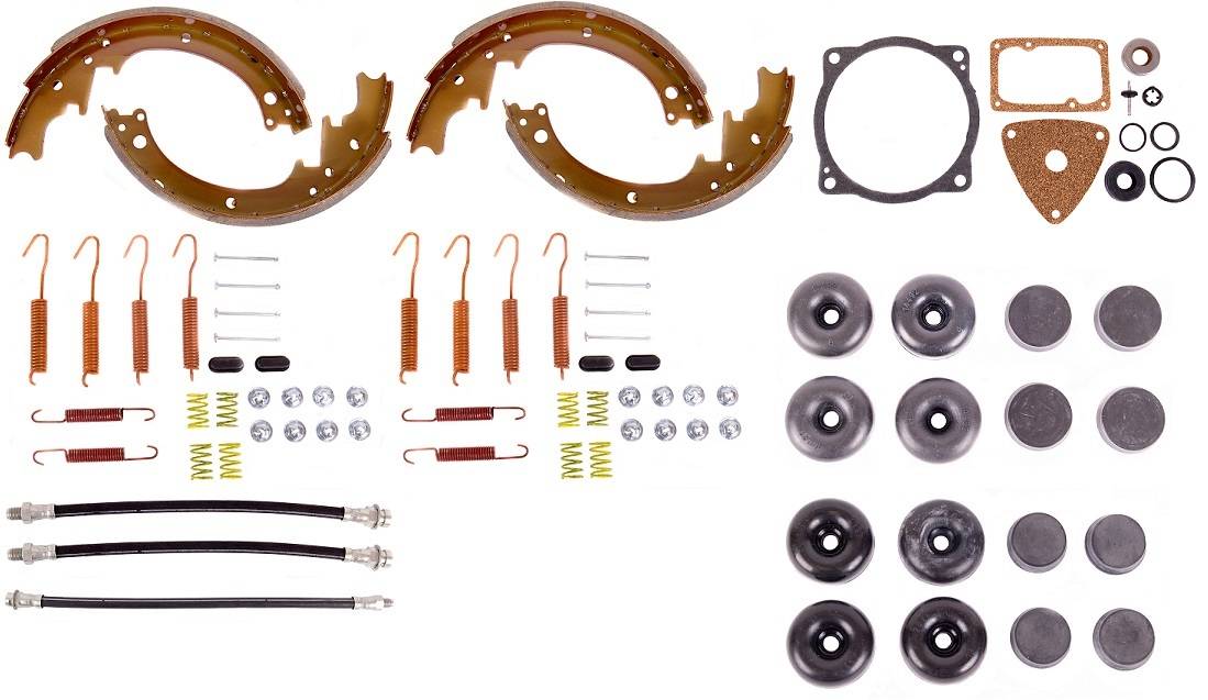 Disc Brake Pad and Rotor / Drum Brake Shoe and Drum Kit - BOKCAD560 - 1956 Cadillac Standard Brake Rebuild Kit (Bendix power brakes) - Kanter Auto
