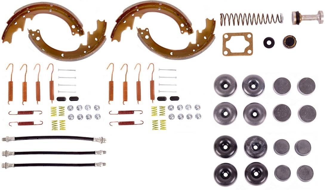 Disc Brake Pad and Rotor / Drum Brake Shoe and Drum Kit - BOKCAD570 - 1957 Cadillac Standard Brake Rebuild Kit (power brakes) - Kanter Auto