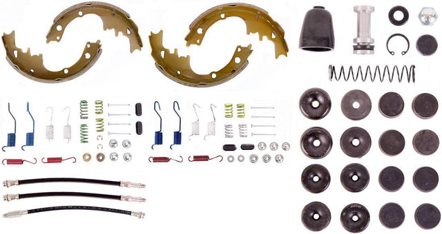 Disc Brake Pad and Rotor / Drum Brake Shoe and Drum Kit - BOKCHE650 - 1965 Chevrolet A Body Standard Brake Rebuild Kit - Kanter Auto