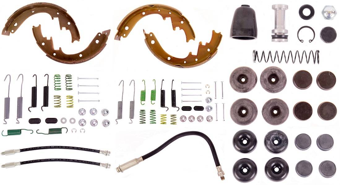Disc Brake Pad and Rotor / Drum Brake Shoe and Drum Kit - BOKCHE651 - 1965 Chevrolet Full Size Standard Brake Rebuild Kit (drum brakes) - Kanter Auto