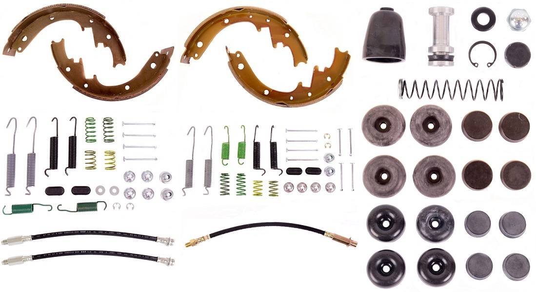 Disc Brake Pad and Rotor / Drum Brake Shoe and Drum Kit - BOKCHE660 - 1966 Chevrolet Full Size Standard Brake Rebuild Kit - Kanter Auto
