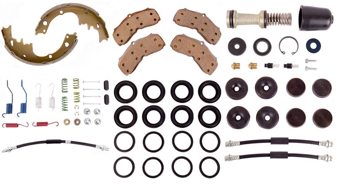 Disc Brake Pad and Rotor / Drum Brake Shoe and Drum Kit - BOKCHE685 - 1968 Chevrolet A Body Standard Brake Rebuild Kit (power disc brakes) - Kanter Auto