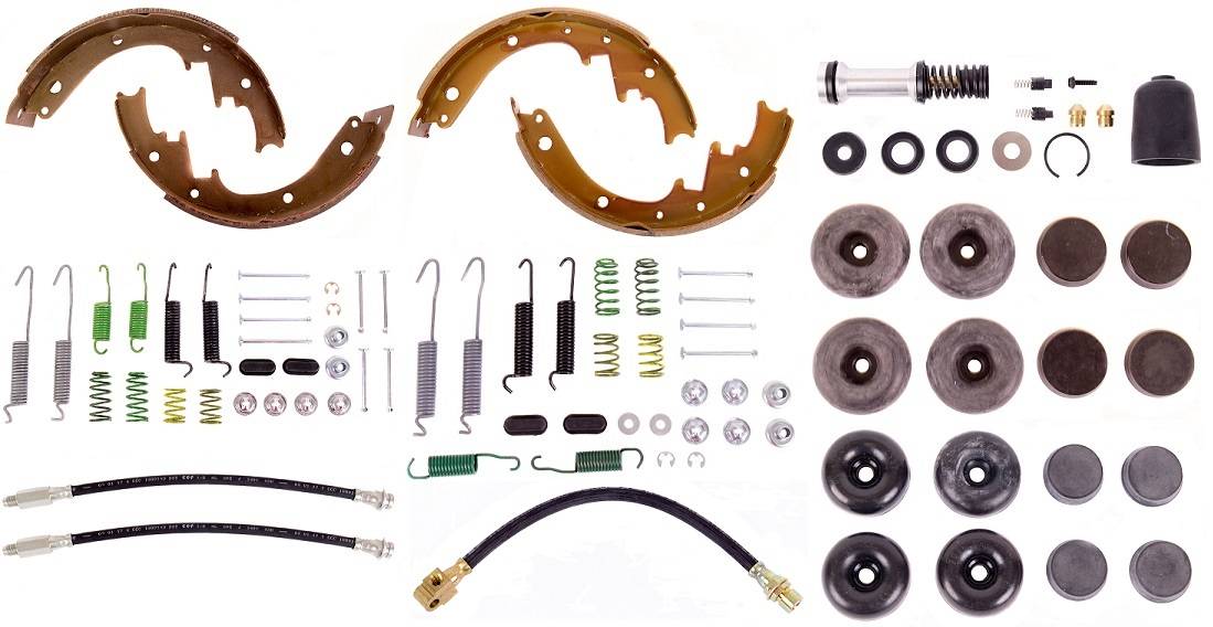 Disc Brake Pad and Rotor / Drum Brake Shoe and Drum Kit - BOKCHE694 - 1969-70 Chevrolet Full Size Standard Brake Rebuild Kit (drum; Moraine & Wagner) - Kanter Auto