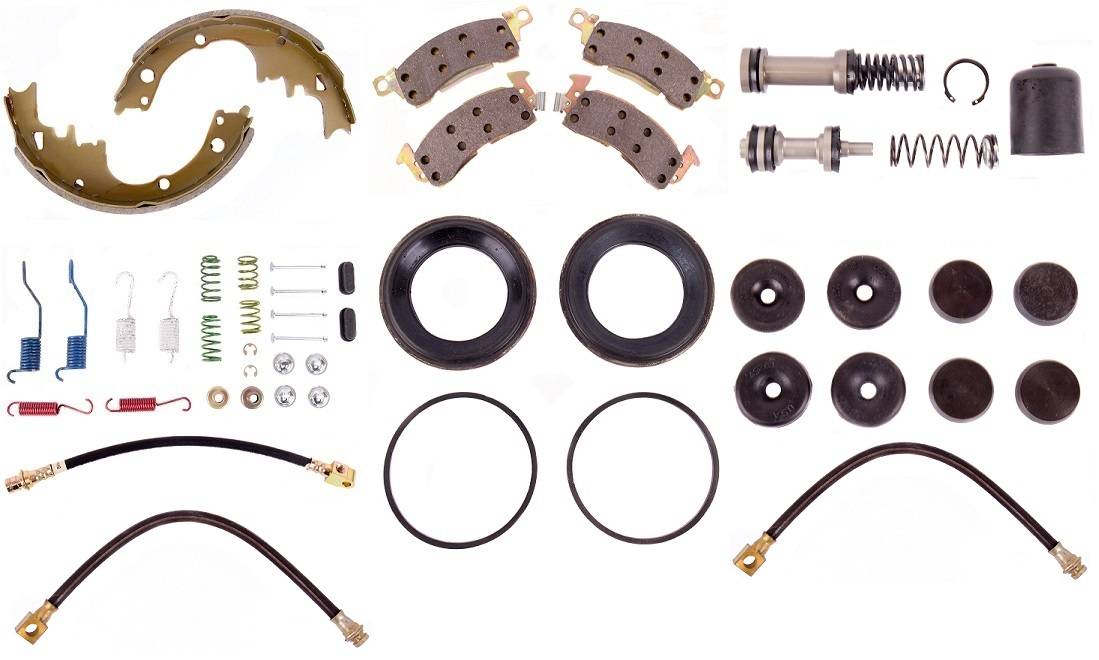 Disc Brake Pad and Rotor / Drum Brake Shoe and Drum Kit - BOKCHE701 - 1970 Chevrolet Camaro Standard Brake Rebuild Kit (manual disc) - Kanter Auto