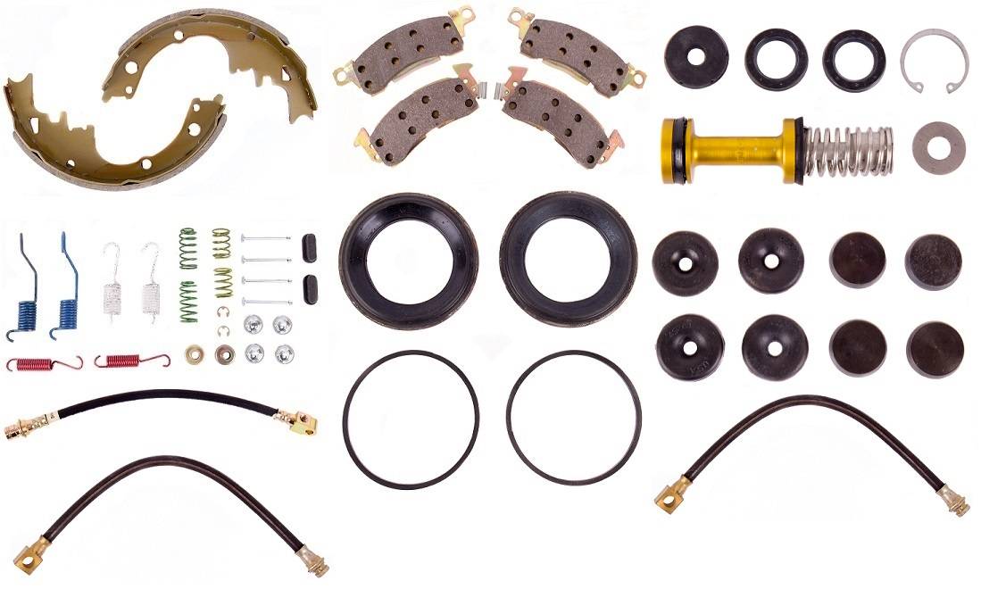 Disc Brake Pad and Rotor / Drum Brake Shoe and Drum Kit - BOKCHE702 - 1970 Chevrolet Camaro Standard Brake Rebuild Kit (power disc) - Kanter Auto