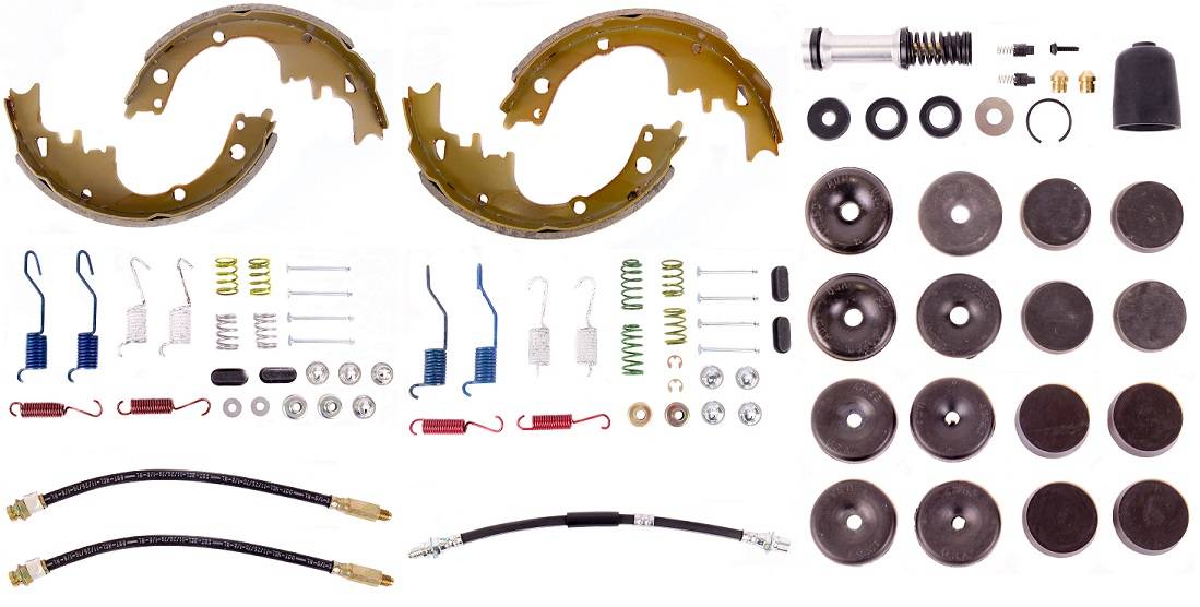 Disc Brake Pad and Rotor / Drum Brake Shoe and Drum Kit - BOKCHE704 - 1970-72 Chevrolet Nova Standard Brake Rebuild Kit (drum) - Kanter Auto