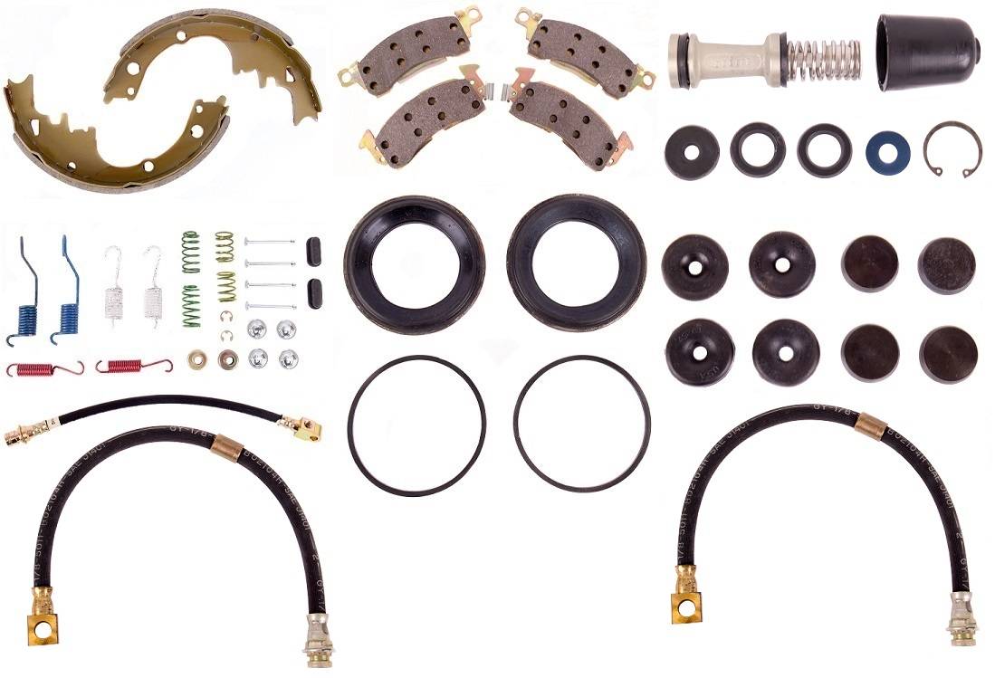 Disc Brake Pad and Rotor / Drum Brake Shoe and Drum Kit - BOKCHE708 - 1970 Chevrolet Nova Standard Brake Rebuild Kit (disc) - Kanter Auto