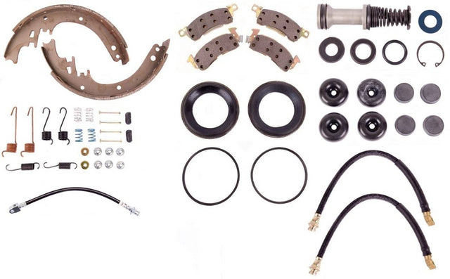 Disc Brake Pad and Rotor / Drum Brake Shoe and Drum Kit - BOKCHE731 - 1973 Chevrolet Full Size Wagon/Police/Taxi Stnd Brake Kit (Bendix power disc) - Kanter Auto