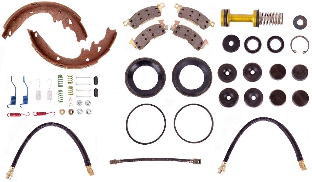 Disc Brake Pad and Rotor / Drum Brake Shoe and Drum Kit - BOKCHE772 - 1977 Chevrolet/GMC A Body Standard Brake Rebuild Kit (power disc) - Kanter Auto