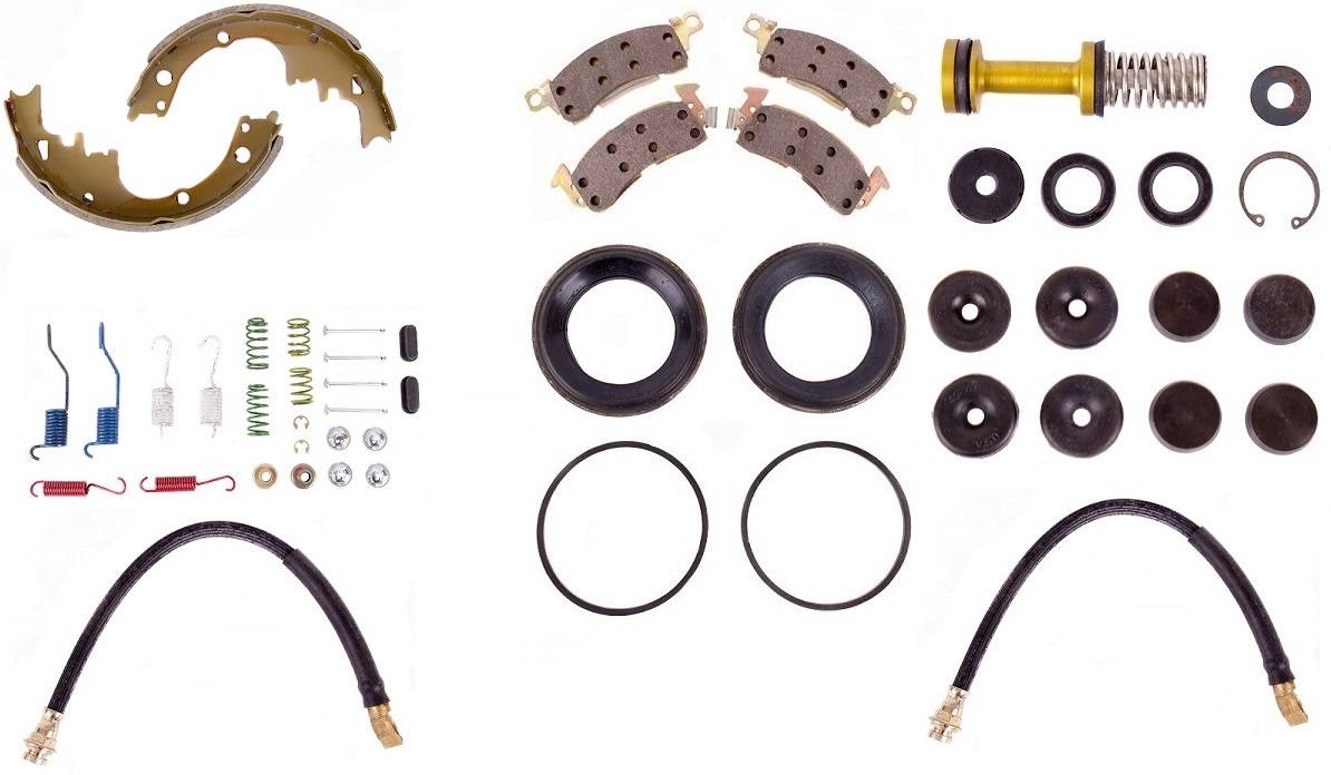Disc Brake Pad and Rotor / Drum Brake Shoe and Drum Kit - BOKCHE791 - 1977-78 Chevrolet Camaro Z28 Standard Brake Rebuild Kit (power disc) - Kanter Auto