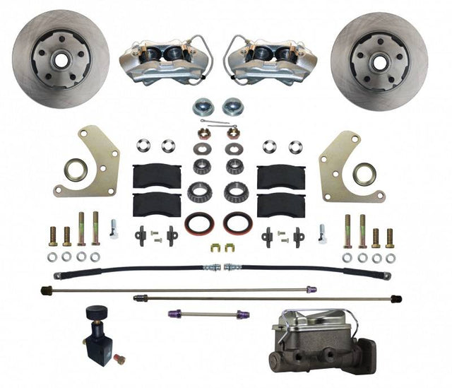 Brake Conversion Kit - DBK2001-C05 - 1964-72 Mopar A Body Leed Brakes Front Manual Disc (plain) - Kanter Auto