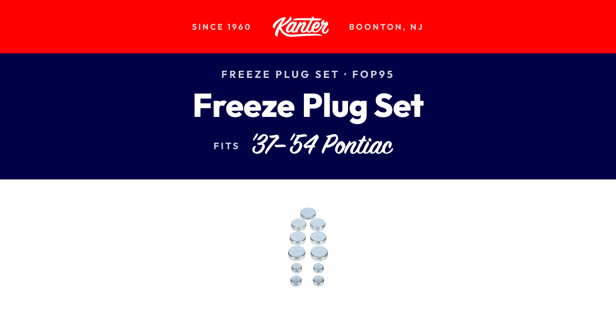 1937-1954 Pontiac Freeze Plug Set | Kanter Auto