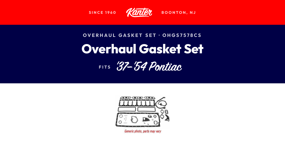 385　２本 1937-1954 Pontiac Overhaul Gasket Set | Kanter Auto
